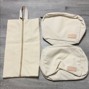 Lovevook Cream Travel Bag Set for Women